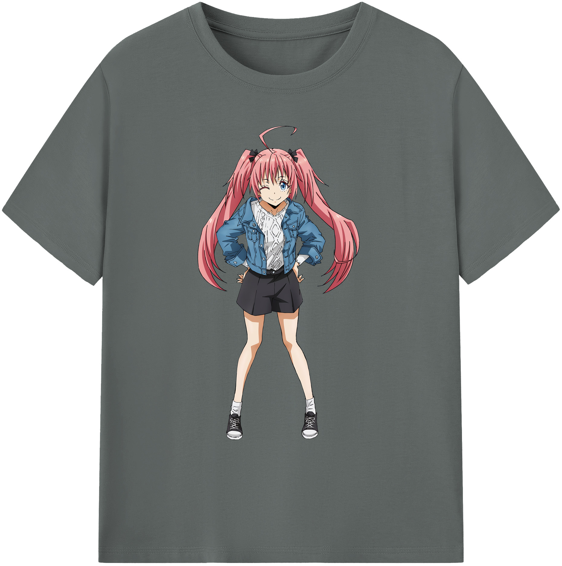 （画像用） 転スラ Regarding Reincarnated to Slime 綿100％ メンズ半袖Tシャツ｜肌触りやわらか＆通気性